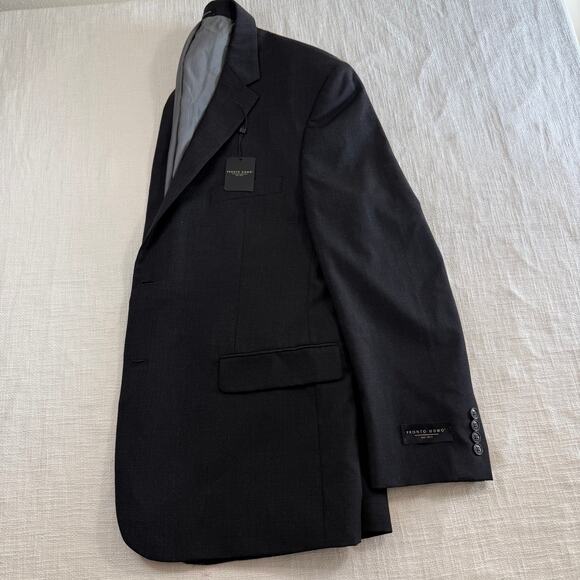Pronto Uomo Men’s Wool Blend Blazer – 46R / 40W – Charcoal Gray NOS - Picture 10 of 10